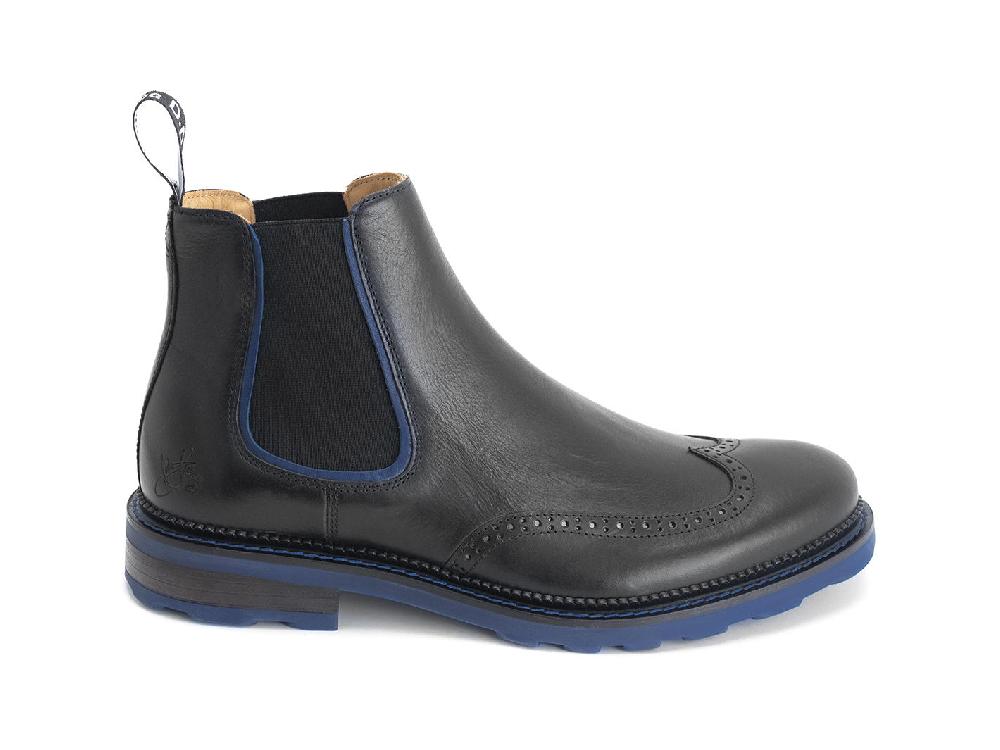 john fluevog Zedkiel Bottine cambrée bout golf perforé