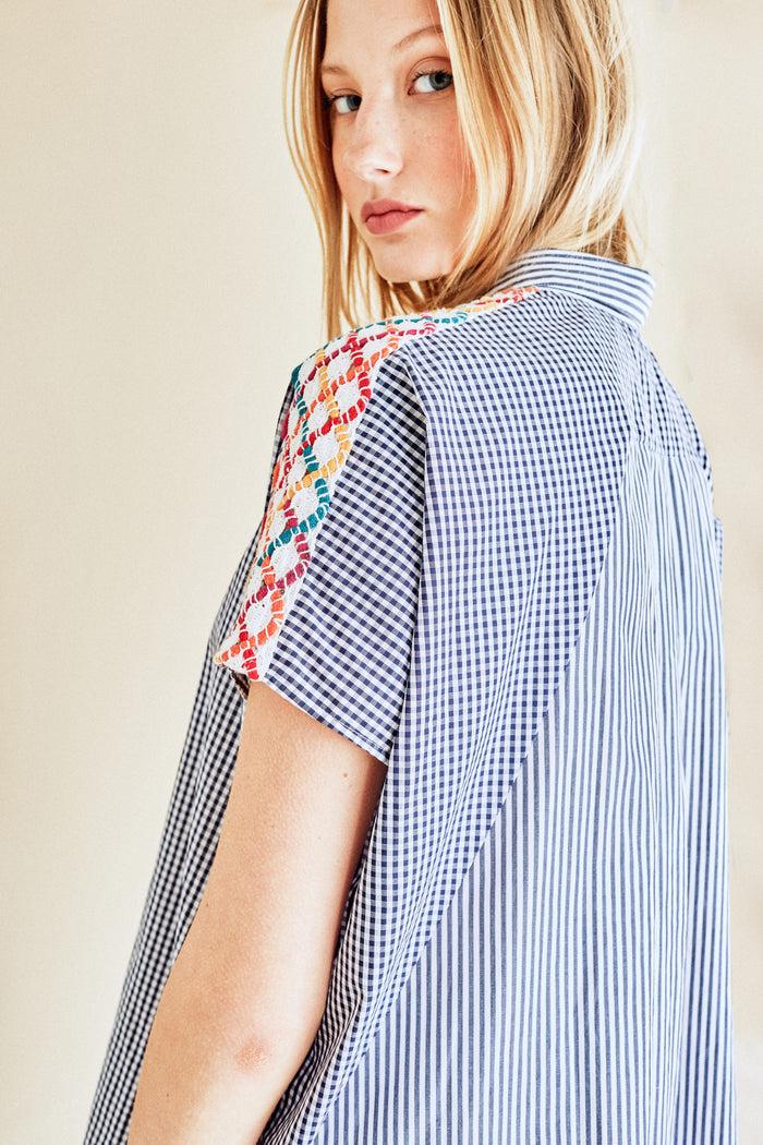 Jour Né Chemise Vichy Navy