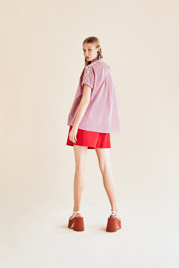 Jour Né Chemise Vichy Rouge