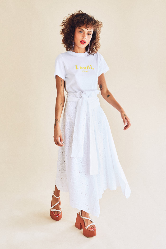 Jour Né Jupe Déconstruite En Broderie Anglaise