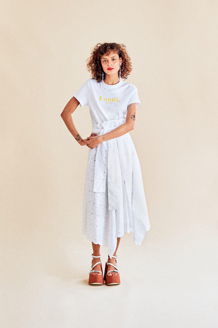 Jour Né Jupe Déconstruite En Broderie Anglaise