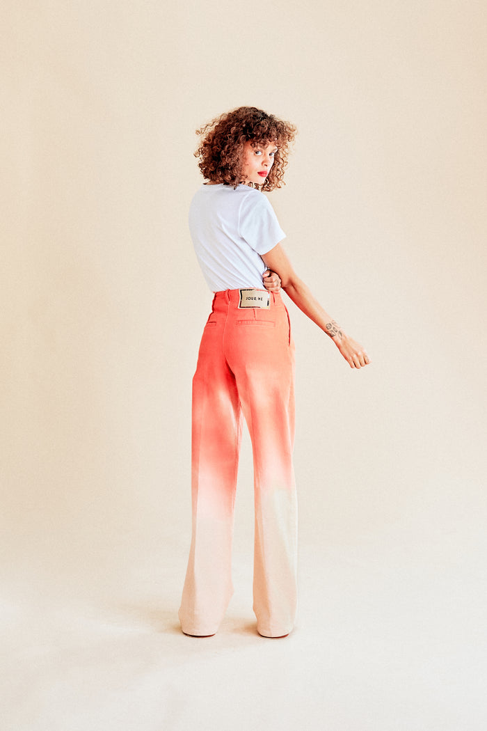 Jour Né Pantalon Degradé Taille Haute