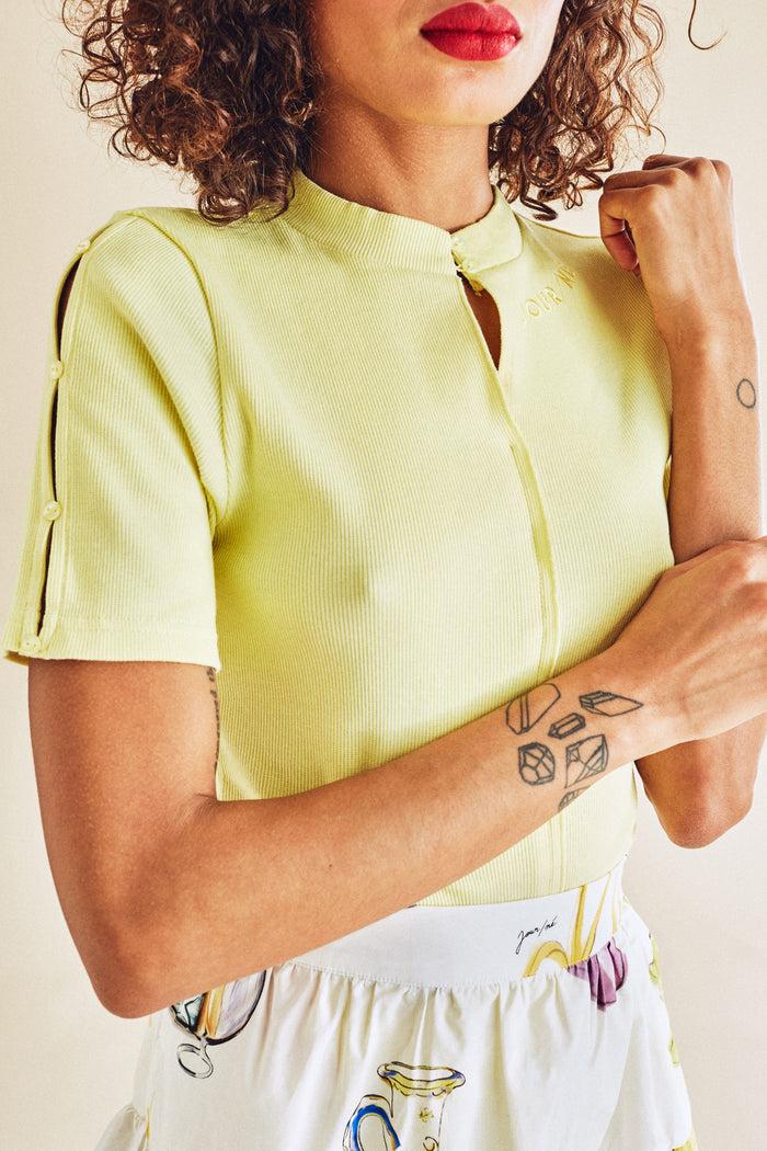 Jour Né Petite Maille Jaune