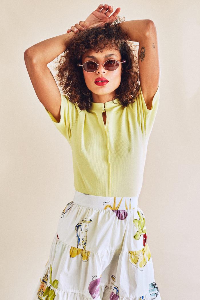 Jour Né Petite Maille Jaune