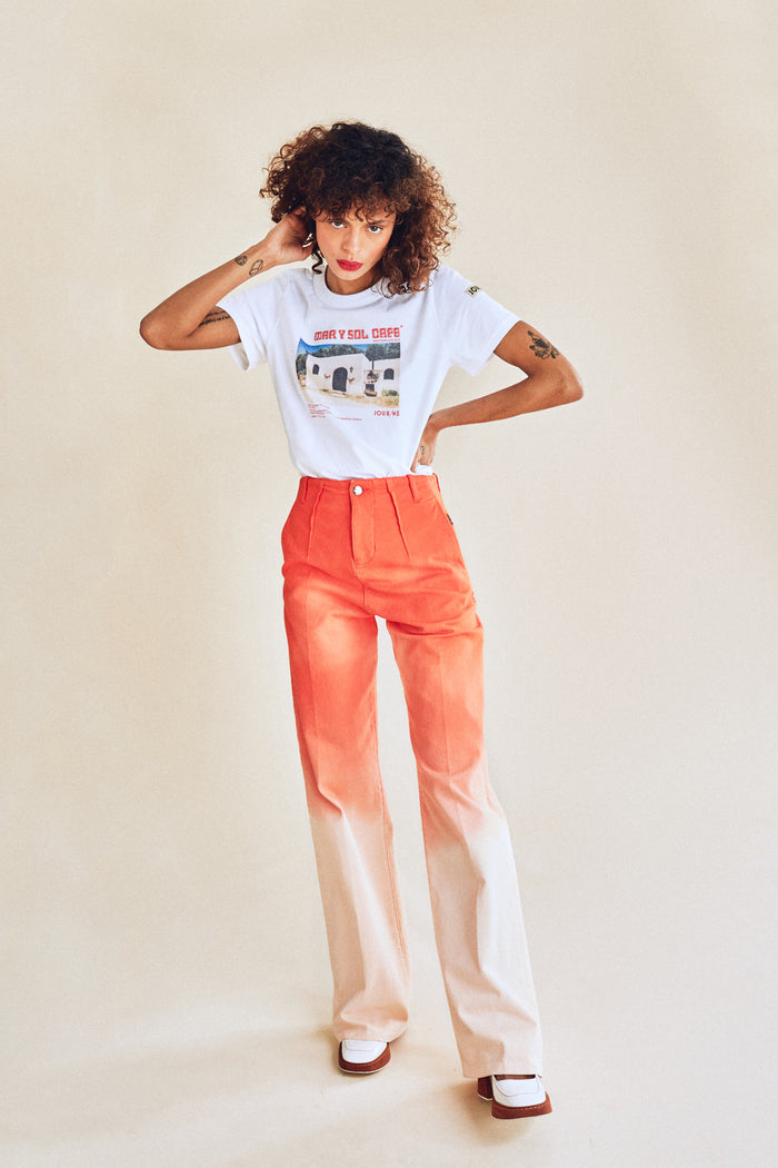 jour né Tee shirt MAR Y SOL café blanc