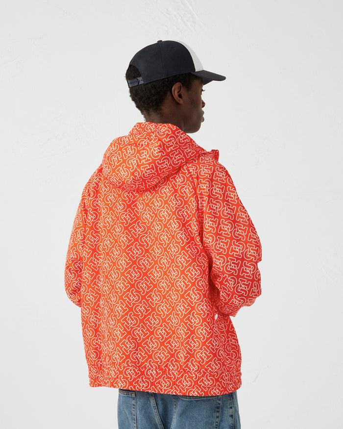 Just Over The Top Blouson Coupe-vent Léger à Capuche Mono Rouge Feu Storm Monogram