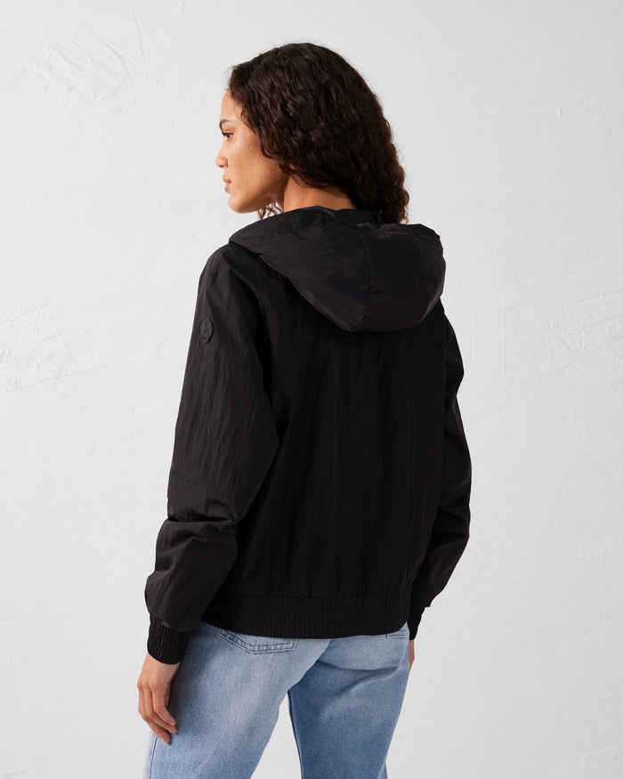 Just Over The Top Blouson Coupe-vent Léger à Capuche Noir Alize