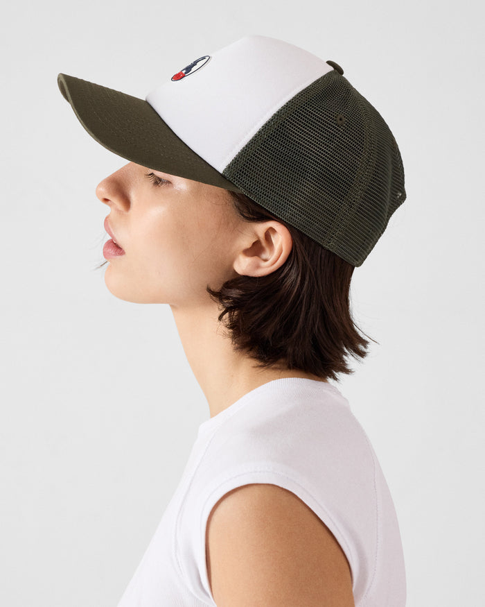Just Over The Top Casquette Bicolore à Filet Army/Blanc/Army Sail 2.0