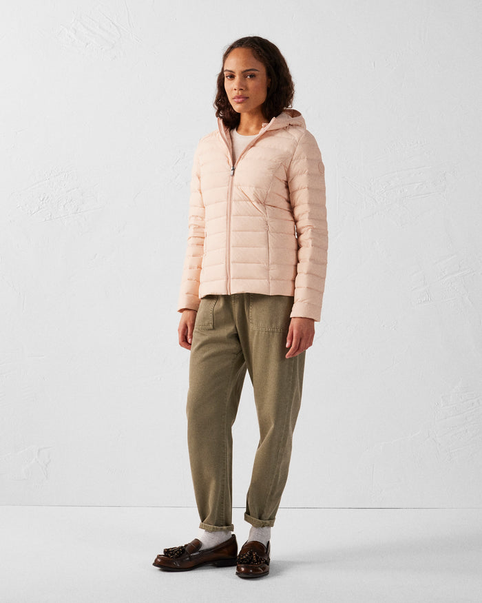 Just Over The Top Doudoune à Capuche Stretch Légère Pêche Clair Salma