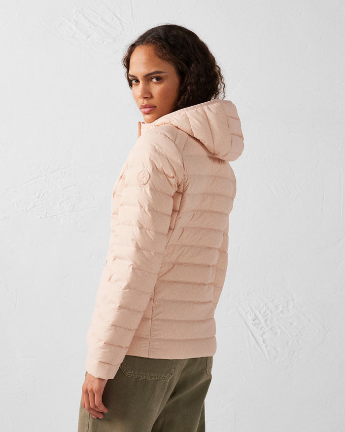 Just Over The Top Doudoune à Capuche Stretch Légère Pêche Clair Salma