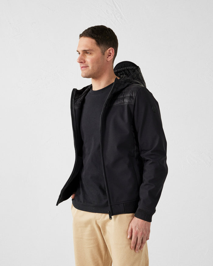 Just Over The Top Doudoune Bi-matière Softshell Noir Paco 2.0