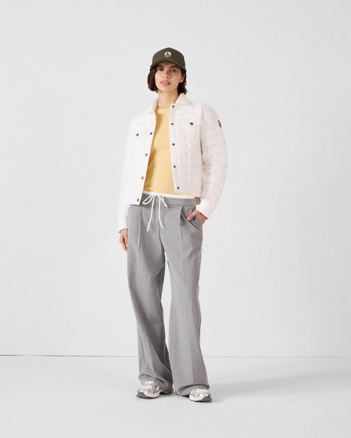 Just Over The Top Doudoune Courte Esprit Denim Blanc Elise