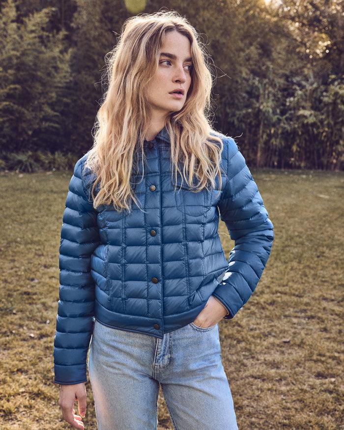 Just Over The Top Doudoune Courte Esprit Denim Bleu Jeans Elise