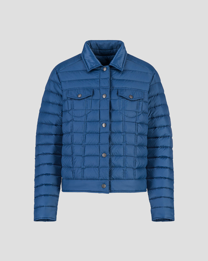 just over the top Doudoune courte esprit denim Bleu jeans Elise