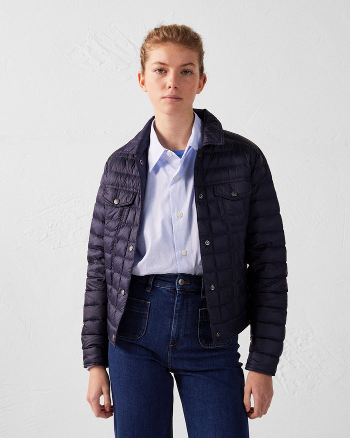 Just Over The Top Doudoune Courte Esprit Denim Marine Elise