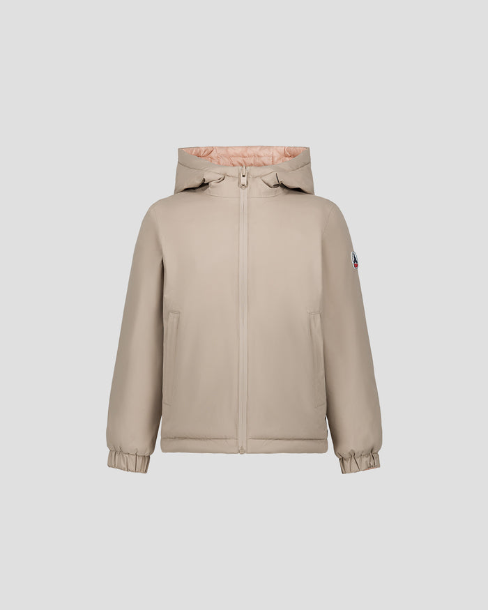 just over the top Doudoune enfant réversible à capuche Ultralight Beige/Pêche clair Kyoto 2.0