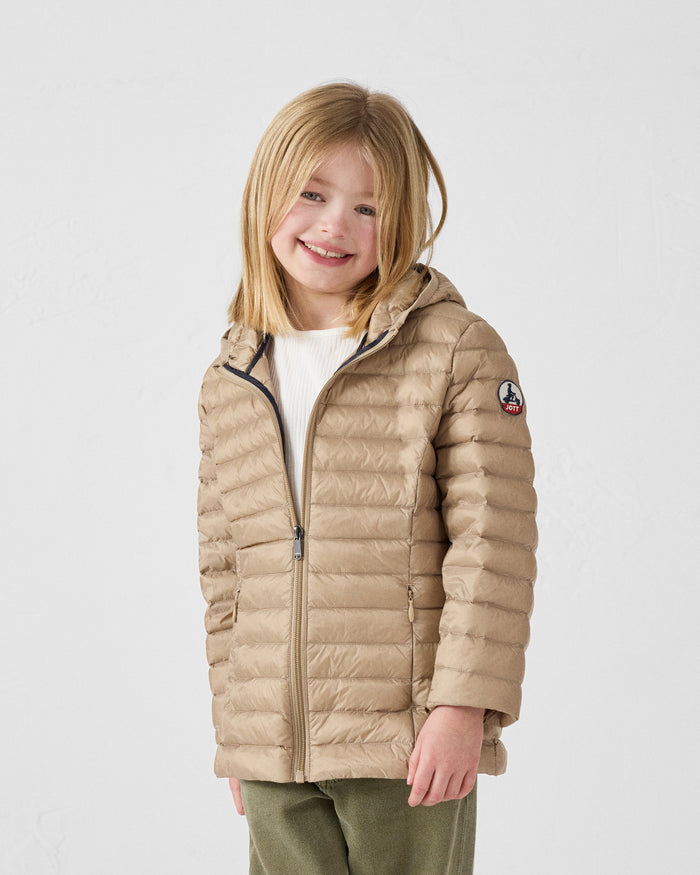 just over the top Doudoune légère à capuche enfant Beige Carla