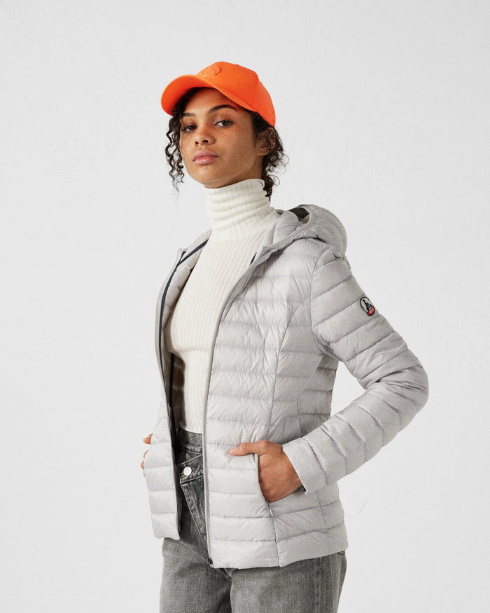 Just Over The Top Doudoune Légère à Capuche Gris Glace Cloe