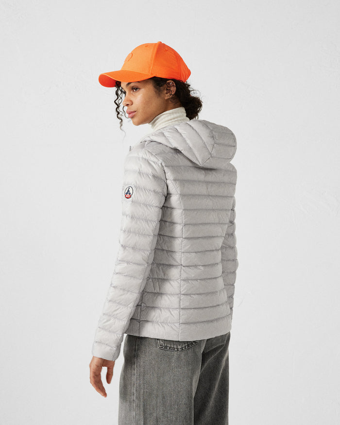 Just Over The Top Doudoune Légère à Capuche Gris Glace Cloe