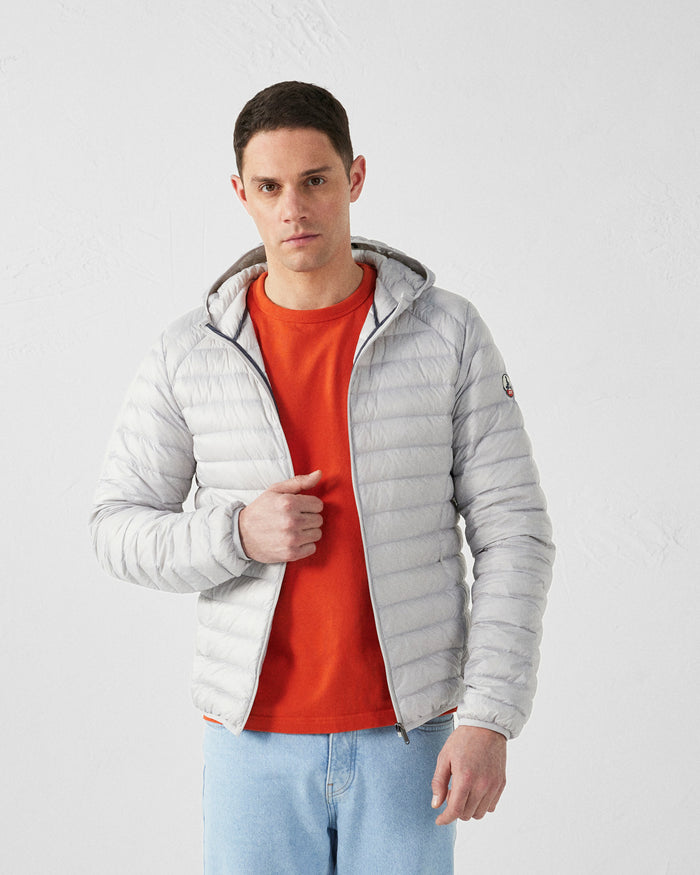 Just Over The Top Doudoune Légère à Capuche Gris Glace Nico