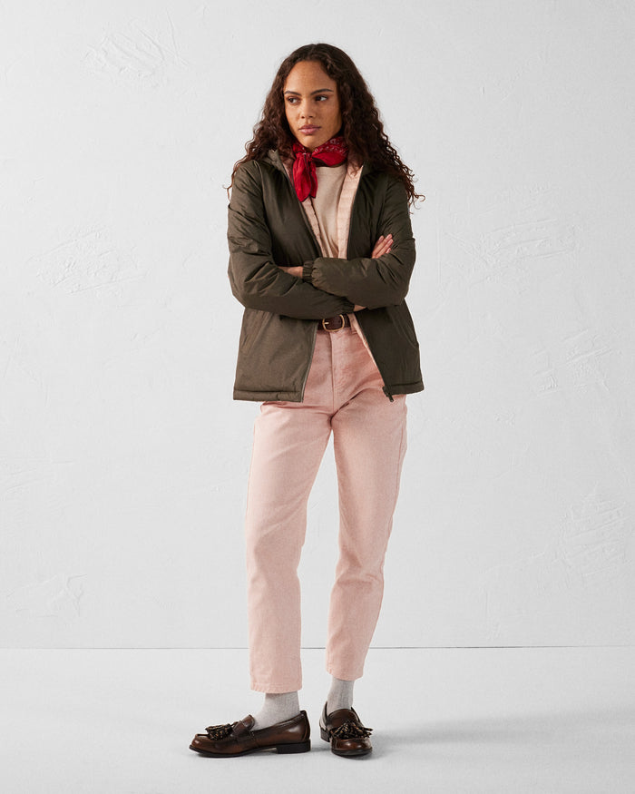 just over the top Doudoune réversible à capuche Ultralight Army/Pêche clair Bangkok 2.0