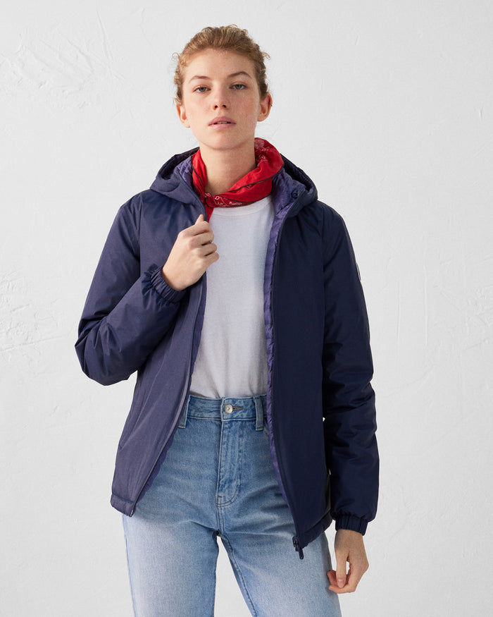 just over the top Doudoune réversible à capuche Ultralight Marine/Bleu mystique Bangkok 2.0