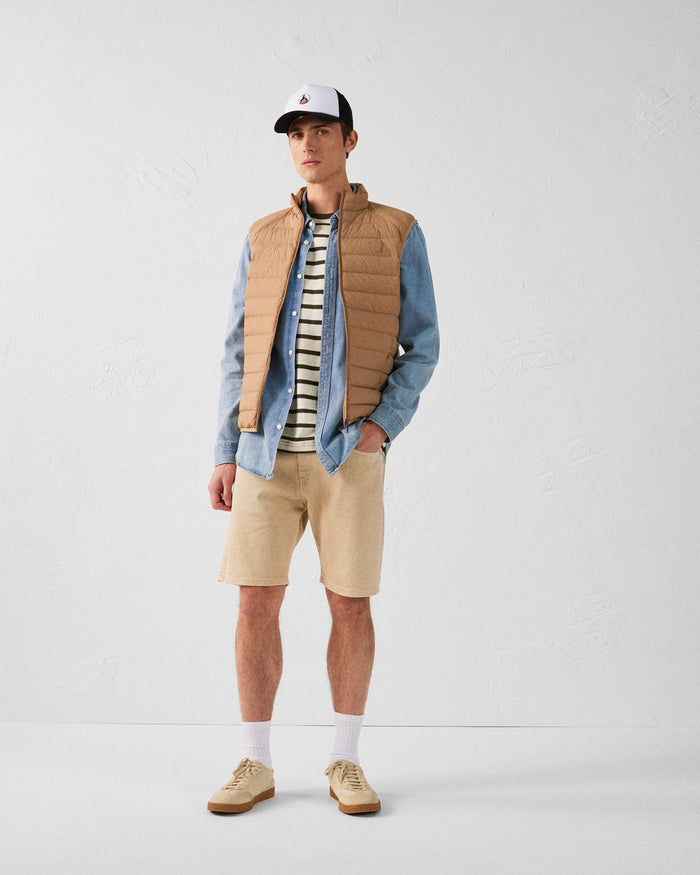 Just Over The Top Doudoune Sans Manches Stretch Fauve Arafo