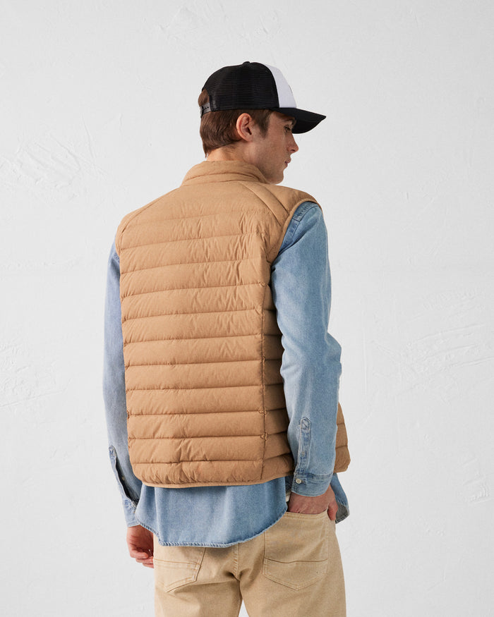 Just Over The Top Doudoune Sans Manches Stretch Fauve Arafo