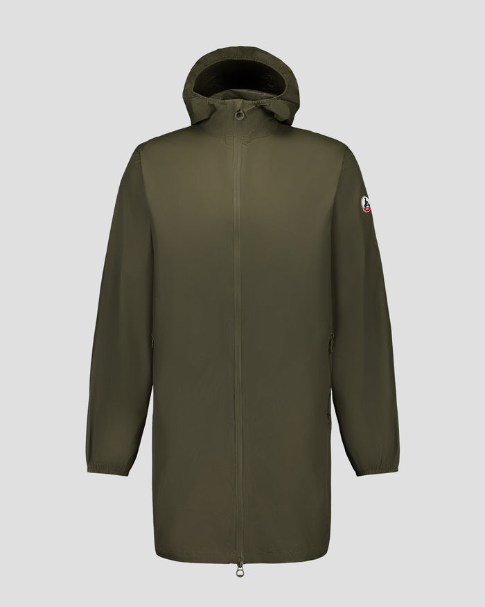 just over the top Imperméable long à capuche paquetable Army Oban