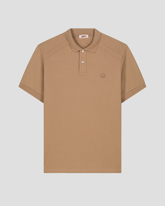 just over the top Polo en coton Fauve Alvaro