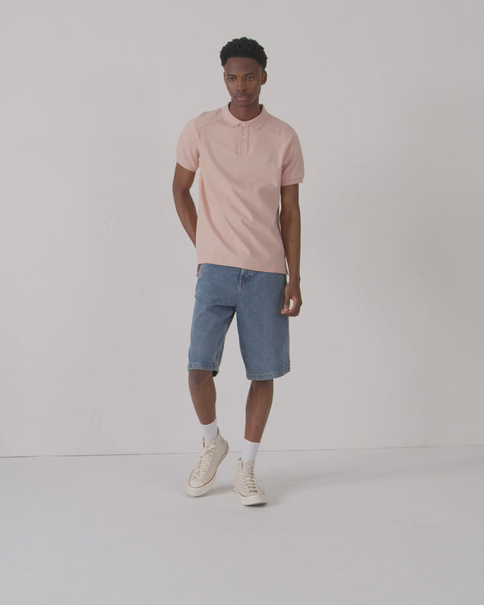 Just Over The Top Polo En Coton Pêche Clair Alvaro