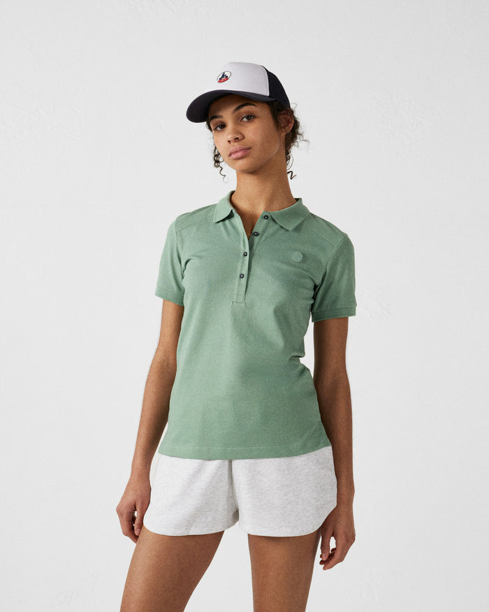 Just Over The Top Polo Femme Vert Minéral May