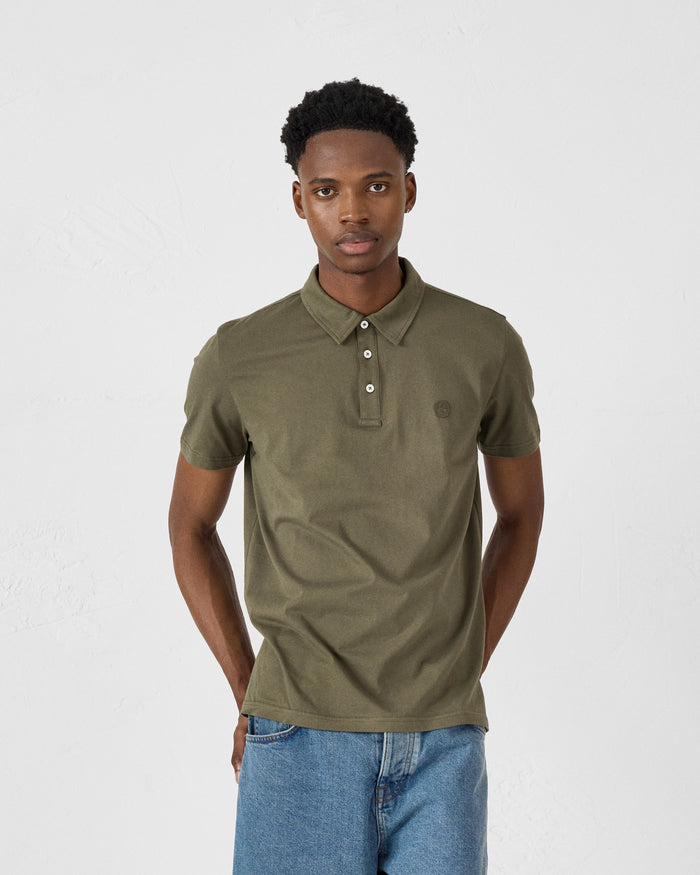 Just Over The Top Polo En Coton Biologique Army Lavan