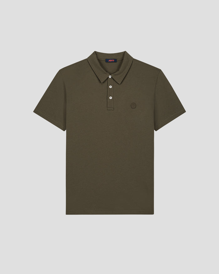 just over the top Polo en coton biologique Army Lavan