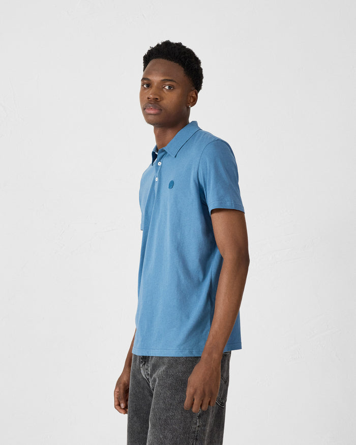 Just Over The Top Polo En Coton Biologique Bleu Jeans Lavan