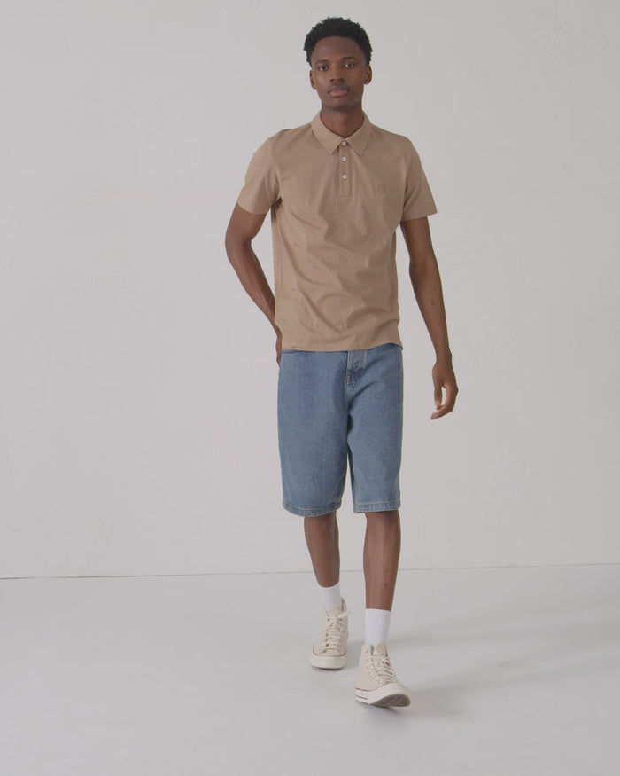 Just Over The Top Polo En Coton Biologique Fauve Lavan