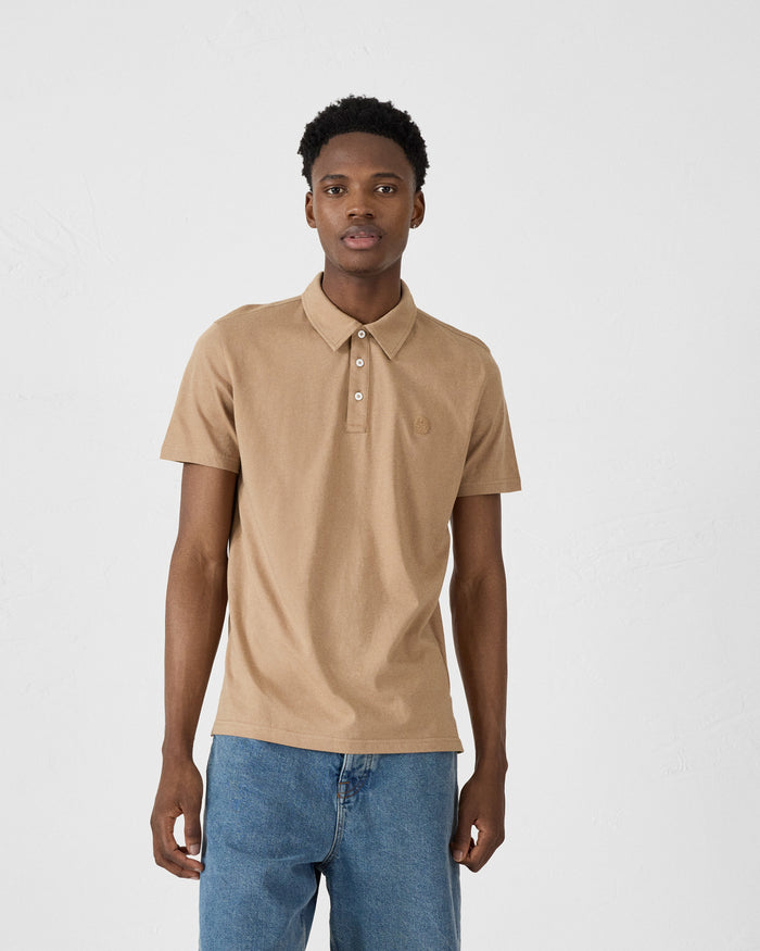 Just Over The Top Polo En Coton Biologique Fauve Lavan