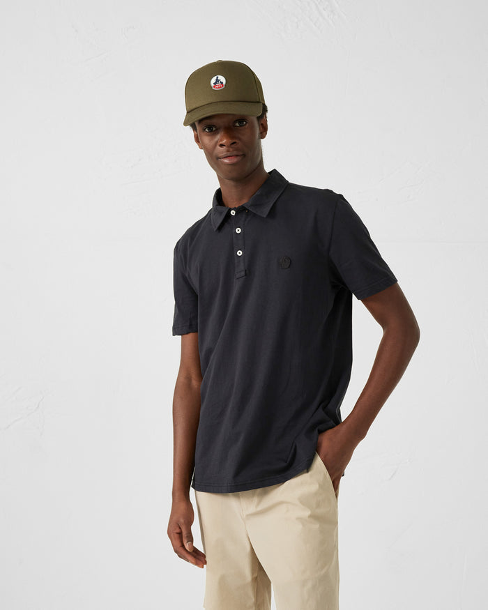 Just Over The Top Polo En Coton Biologique Noir Lavan