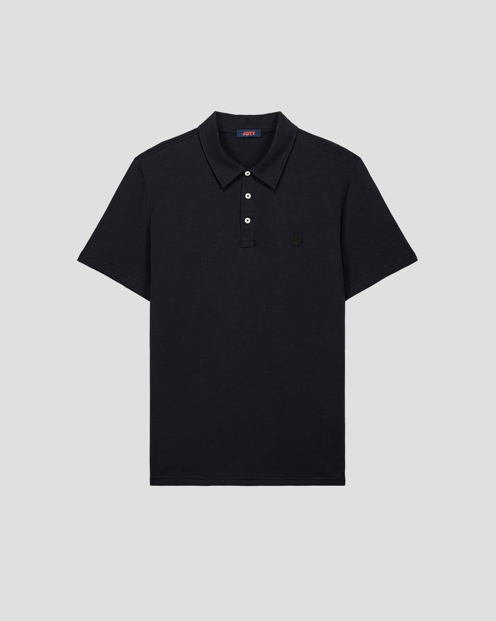 just over the top Polo en coton biologique Noir Lavan