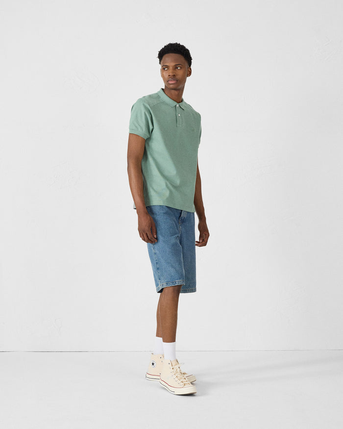 Just Over The Top Polo En Coton Vert Minéral Alvaro