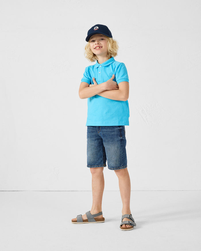 Just Over The Top Polo Enfant En Coton Bleu Horizon Ciro