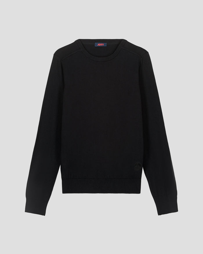 just over the top Pull en mailles col rond Noir Heloise