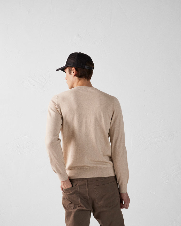 Just Over The Top Pull En Mailles Col Rond Sable Hadrien