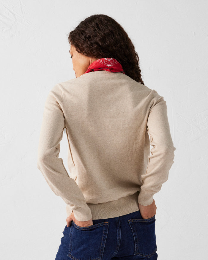 Just Over The Top Pull En Mailles Col Rond Sable Heloise