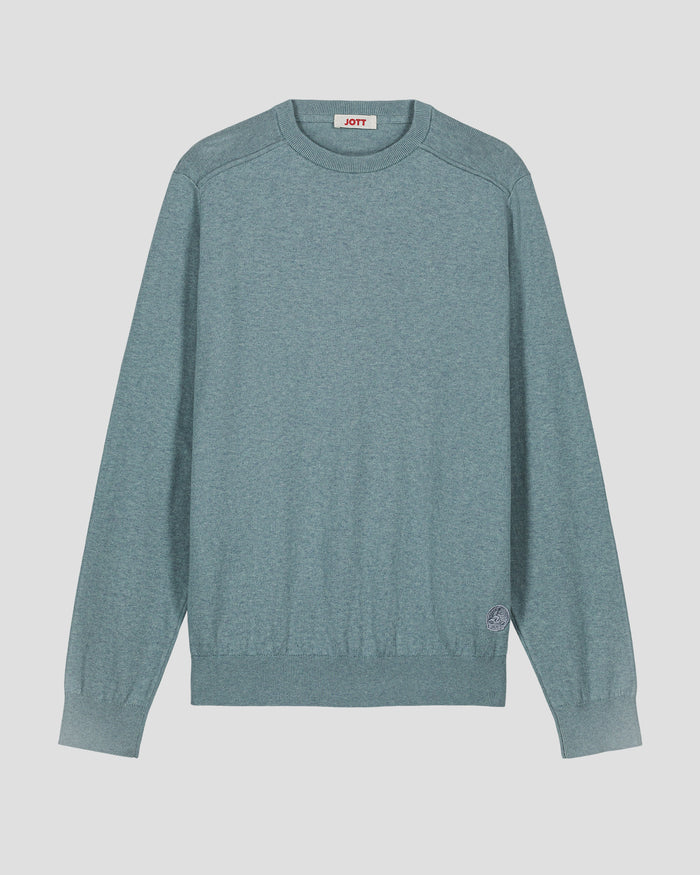 just over the top Pull en mailles col rond Vert minéral Hadrien