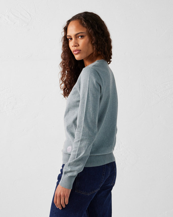 Just Over The Top Pull En Mailles Col Rond Vert Minéral Heloise