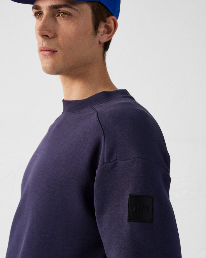 Just Over The Top Sweat Bimatière Col Rond Marine Alphonse