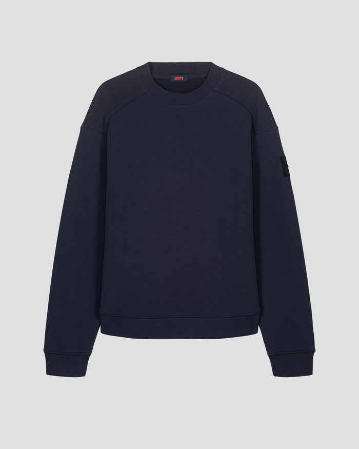 just over the top Sweat bimatière col rond Marine Alphonse