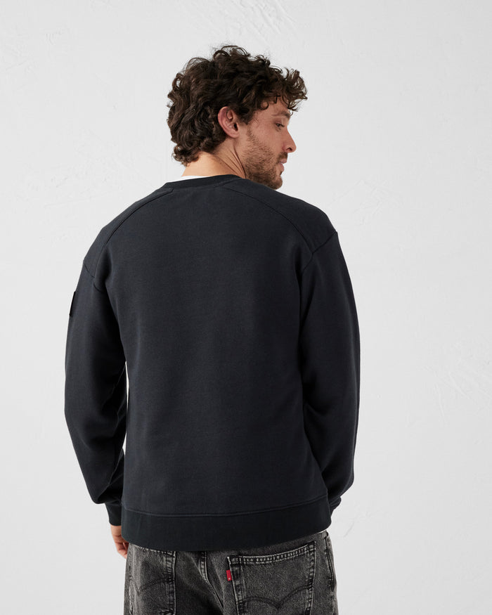 Just Over The Top Sweat Bimatière Col Rond Noir Alphonse