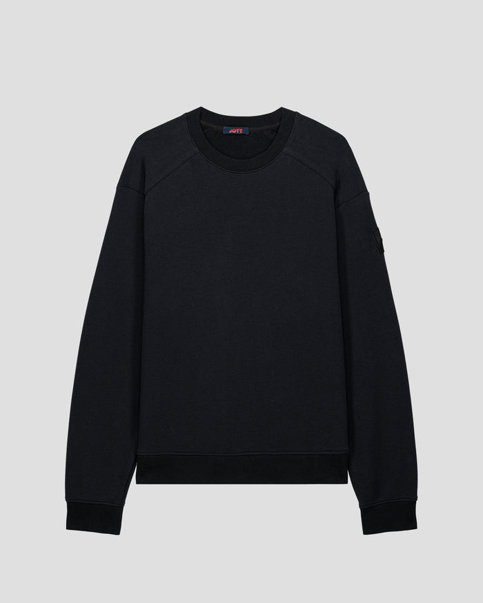 just over the top Sweat bimatière col rond Noir Alphonse
